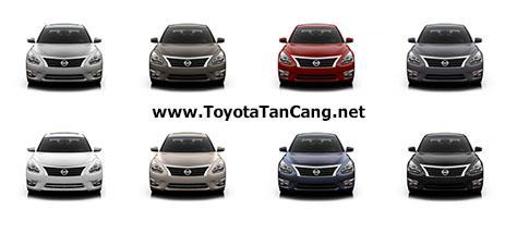 Nissan Teana có 8 màu ngoại thất