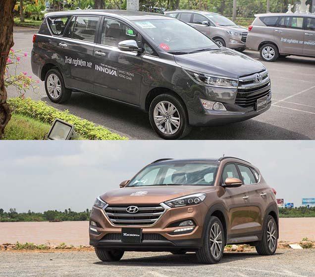 So sánh Toyota Innova V và Hyundai Tucson 2016