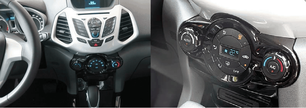 Ford EcoSport Trend dùng hệ thống điều hòa cơ, trong khi bản Titanium sử dụng hệ thống điều hòa tự động cho không gian bên trong xe mát mẻ suốt cả hành trình.