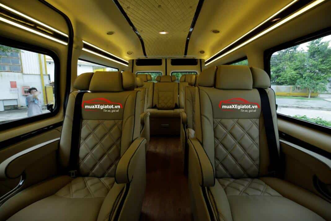 khoang hành khách của ford transit limousine
