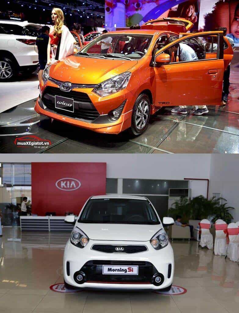 So sánh Toyota Wigo và Kia Morning (Đầu xe)