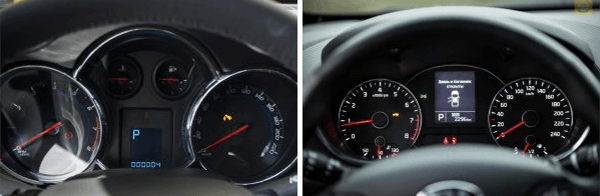 So sánh Chevrolet Cruze và Kia Cerato (màn hình)