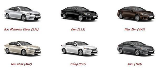 Đánh giá xe Lexus ES 350 nhập khẩu chính hãng và giá bán năm 2018 (Màu xe)