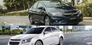 So sánh Chevrolet Cruze và Honda City 2018