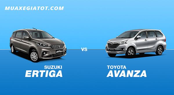 So sánh Suzuki Ertiga GLX và Toyota Avanza AT 2019 số tự động
