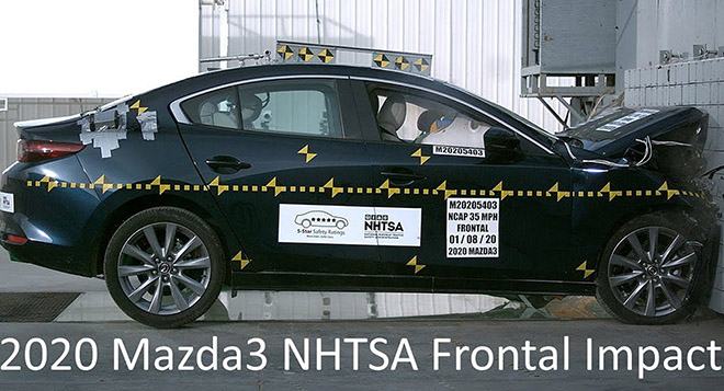 Mazda 3 nhận xếp hạng 5 sao về an toàn tổng thể từ cục an toàn giao thông cao tốc Mỹ năm 2020