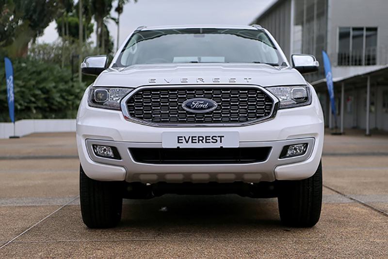 Bán xe Ford Everest 2021 Titanium 4x4 màu trắng trả góp 80 tại Vĩnh Phúc