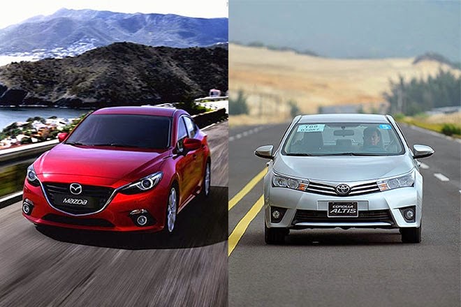 Madza 3 2015 và Corolla Altis 2014 : Chiếc xe nào nên mua ?