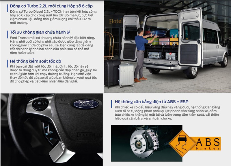 an toan xe 16 cho ford transit 2022 giaxehoi vn 16 - Ford Transit 2022: giá lăn bánh ưu đãi 12/2023, đánh giá xe, hình ảnh