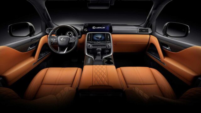 Khoang nội thất xe Lexus LX600 2022 hoàn toàn mới.