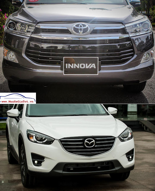 So sánh Toyota Innova 2.0V 2016 và Mazda CX-5