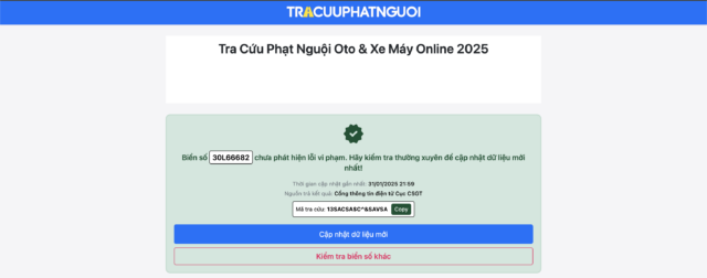 Nhận kết quả sau 45 giây chờ đợi từ công cụ TraCuuPhatNguoi.mobi Nhận kết quả sau 45 giây chờ đợi từ công cụ TraCuuPhatNguoi.mobi
